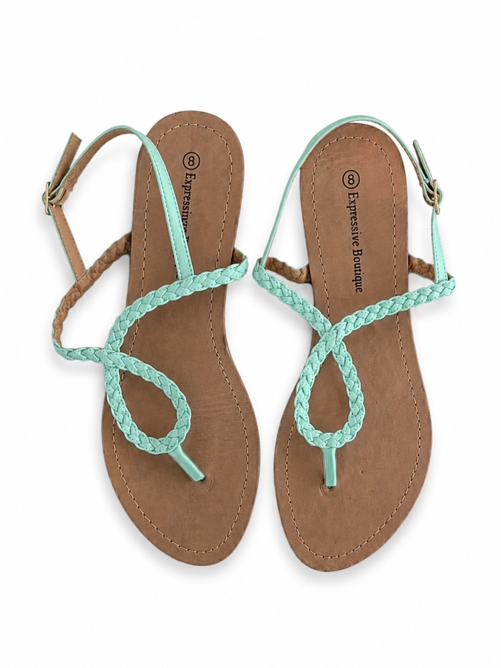 Mint Braided Sandals
